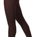 Syhood Women's Opaque Tights L/XL 80d Nylon Microfiber Stockings Footed Pantyhose (Dark Coffee)