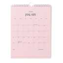 Karto Wall Calendar 2026 - Vertical 8.5x11 inch January 2026 to June 2027 - Boost Your Productivity and Easy Planning with the Aesthetic Monthly Calendar - All Pink