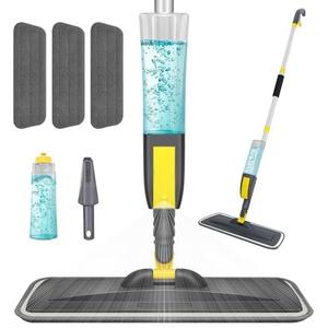 NileHome Spray Mop for Floor Cleaning, Dust Mop with 3 Pcs Washable Pads and 400 ml Refillable Bottle for Household or Commercial Use Wet Mop for Hardwood Laminate Tile Ceramic