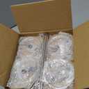 13 OZ Glass Cups with Lids and Straws, Iced Coffee Cups with Lids, Clear Ribbed Glassware for Coffee Smoothie Cocktail Ice Tea, Glass Tumbler with Straw and Lid, Set of 4