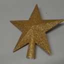 Christmas Tree Star Topper, 8" Gold Xmas Star Tree Decorations, 3D Shatterproof Bethlehem Star Tree Topper Decorations, Waterproof Christmas Tree Topper Decor for Holiday Home Outdoor Ornament