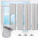Portable Air conditioner Window Kit, Adjustable Vertical/Horizontal Sliding Window Kit Plate for AC Unit, AC Window Vent Kit, AC Window Seal Suitable for 5.9 AC Exhaust Hose