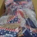 250th Anniversary Patriotic Wreaths for Front Door, 24 Inch Large 4th of July Wreath with Removable 1776-2026 Eagle Door Sign, Handcrafted Memorial Day Decorations with Light &Storage Bag