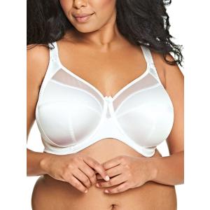 GODDESS Women's Plus Size Keira Underwire Banded Bra (36M, White)