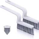 Lumkew Grout Cleaner Brush V Shape, Stiff Grout Cleaning Brushes for Tile Floor, Handheld Grout Scrub Brush Set for Shower, Bathroom, Kitchen, Household Use,2 pcs