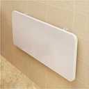 Wall Mounted Folding Table,White Floating Desk for Small Spaces,Stainless Steel Bracket Laundry Folding Table,Wall Folding Desk,Home Bars and Dining Establishments(90x50cm/35.4"19.7")