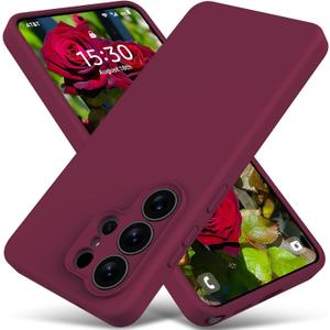 Varikke for Samsung Galaxy S26 Ultra Case, Liquid Silicone Upgrade [Camera Protection] [Anti-Scratch Microfiber Lining] Slim Soft Touch Gel Rubber Shockproof Phone Case 6.9", Burgundy