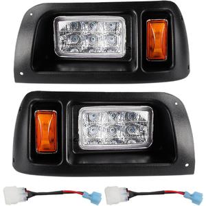 Panglong Club Car DS LED Headlight Kit with Adapter Wire, DS LED Headlight Suitable for 1993-Up 12 Volt Club Car DS, Replace OEM# 101988002,101988001