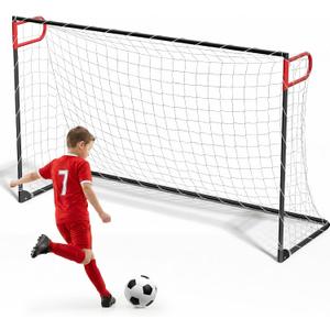 SPOYNAL 8x5 FT Soccer Goal for Backyard | Foldable Soccer Net with Metal Frame | Portable Training Goal for Home Practice, Park & Beach Use