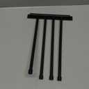 GERZWY Swivel Towel Bar SUS 304 Stainless Steel 4-Arm Bathroom Swing Hanger Towel Rack Holder Storage Organizer Space Saving Wall Mount Matte Black HYG04-BK