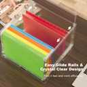 UMAIL File Box,Hanging File Organizer,Portable Storage Bins with Lids,Letter-size File Holder File Cabinet for Office/Home/Decor No Folders(3Pack)