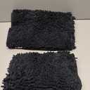 Smiry Bathroom Rugs Sets 2 Piece, Soft Absorbent Chenille Machine Washable Non Slip Shaggy Bath Rug Set for Tub, Shower, and Floor (30x20+24x16, Black)