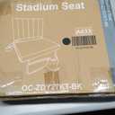 Sweetcrispy 2-Pack Stadium Seats with Back Support, Bleacher Chairs, Black