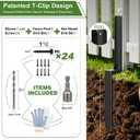Heavy Duty Fence Post Repair Kit (6-Pack) – 11-Gauge 3mm Thick Galvanized Steel H-Shaped Ground Spikes, 33.6" Long Drive-in Anchors for Fixing Leaning or Rotted 4x4 & 6x6 Wood Posts