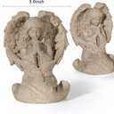 INLOMEM Praying Angel Figurine, Sculpted Hand-Painted Figurine, Angel Wings Statue for Home Decor or Garden, First Communion Gifts for Girls, Religious Gifts for Women (Granite)