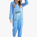 Disney Stitch Pajamas for Women - Fluffy Minnie Mouse Eeyore Maleficent Pyjamas Lounge Wear - Stitch Gifts (M)