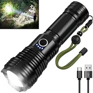 Flashlights Led High Lumens Rechargeable, Super Bright Flashlight, High Powered Flash Light, Powerful Handheld Tactical Flashlights for Emergency Camping Hiking Walking Dogs(90000 Lumens)