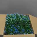 Artificial Hanging Flowers Basket, 12 UV-Resistant Bundles of Realistic Fake Flowers, Faux Plants for Outdoor Decor, Home, Garden, Porch, Patio, Spring & Summer Decorations, Blue