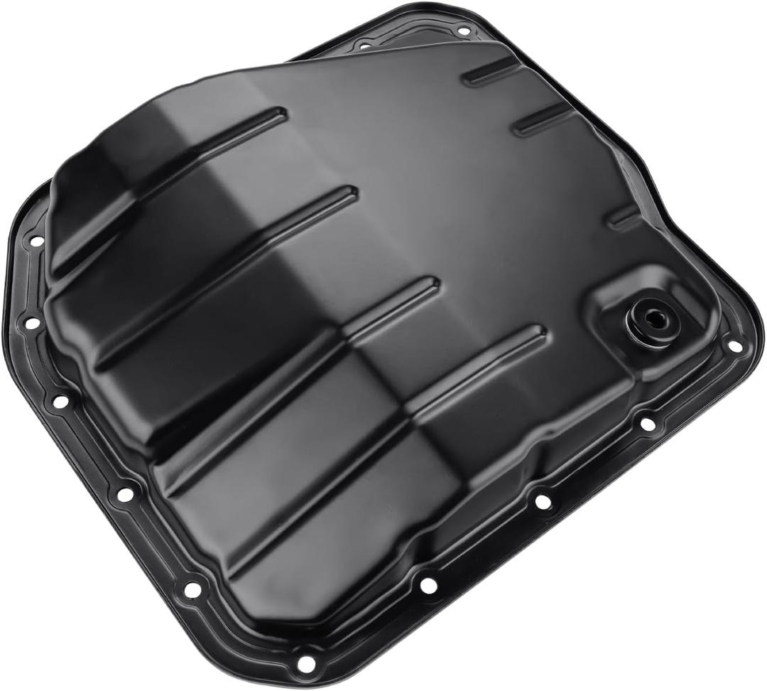 Transmission Oil Pan with Drain Plug Compatible with Toyota Avalon 2005-2007, Camry 2004-2009, Corolla 2009-2013, Matrix, Sienna, Solara, Highlander, ES330 RX330 RX350 Replacement for 265-836
