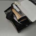mysoft Women's Chunky Low Heels Open Toe Block Heeled Dress Ankle Strap Pump Wedding Sandals (Black, 9.5)