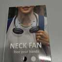 Neck Fan - 2600mAh Battery Operated Hands Free Fan, Portable Hang Around Neck Fans for Fishing, Camping, Hiking, Working, USB Powered, Over 12 Hours Cooling (Black)