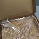 Hand-Woven Rattan Rectangular Serving Tray with Handles for Breakfast, Drinks, Snack for Coffee Table (14.5x10.2x1.4inches)