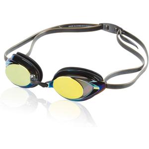 Speedo Unisex-Adult Swim Goggles Mirrored Vanquisher 2.0 (Deep/Gold)