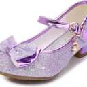 Cadidi Dinos Little Girls Dress Shoes Wedding Party Heel Princess Flower Shoes (Toddler/ Little Kid/ Big Kid) 2.5 M US Little Kid