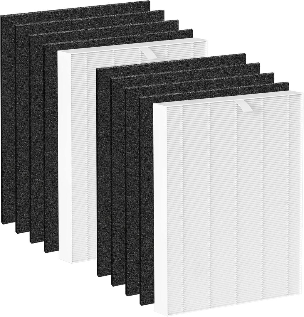 D360 True HEPA Replacement Filter D3 Compatible with Winix D360 Air Cleaner Purifier, Compare to Part Number 1712-0101-02, 2 x True HEPA Filters & 8 x Activated Carbon Filters