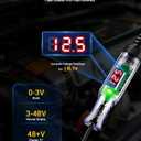 WINAMOO Automotive Test Light with 3-48V LED Digital Voltage Display, Auto Circuit Tester with Voltmeter & Dual Color Polarity Indicate, Electric Test Pen w/Stainless Probe for Car/Truck/SUV Checker