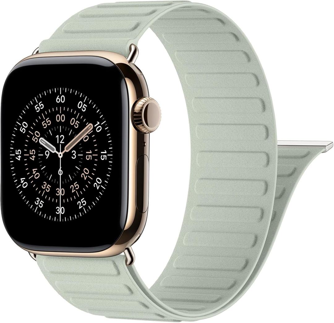 Patented Magnetic Link Sport Band Compatible with Apple Watch Bands Men 44mm 45mm 46mm 49mm 42mm 41mm 40mm 38mm Women, Nylon Sport Loop Strap for iWatch Ultra 3 2 1 SE Series 11 10 9 8 7 6 5 4 3 2 1