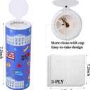 3 x Carson Works Car Tissues Holder 4 Packs Round Car Tissues Cylinder Fit for Car Cup Holder, Home Small Tissue Dispenser with Refill Tissues for Car Bathroom Office