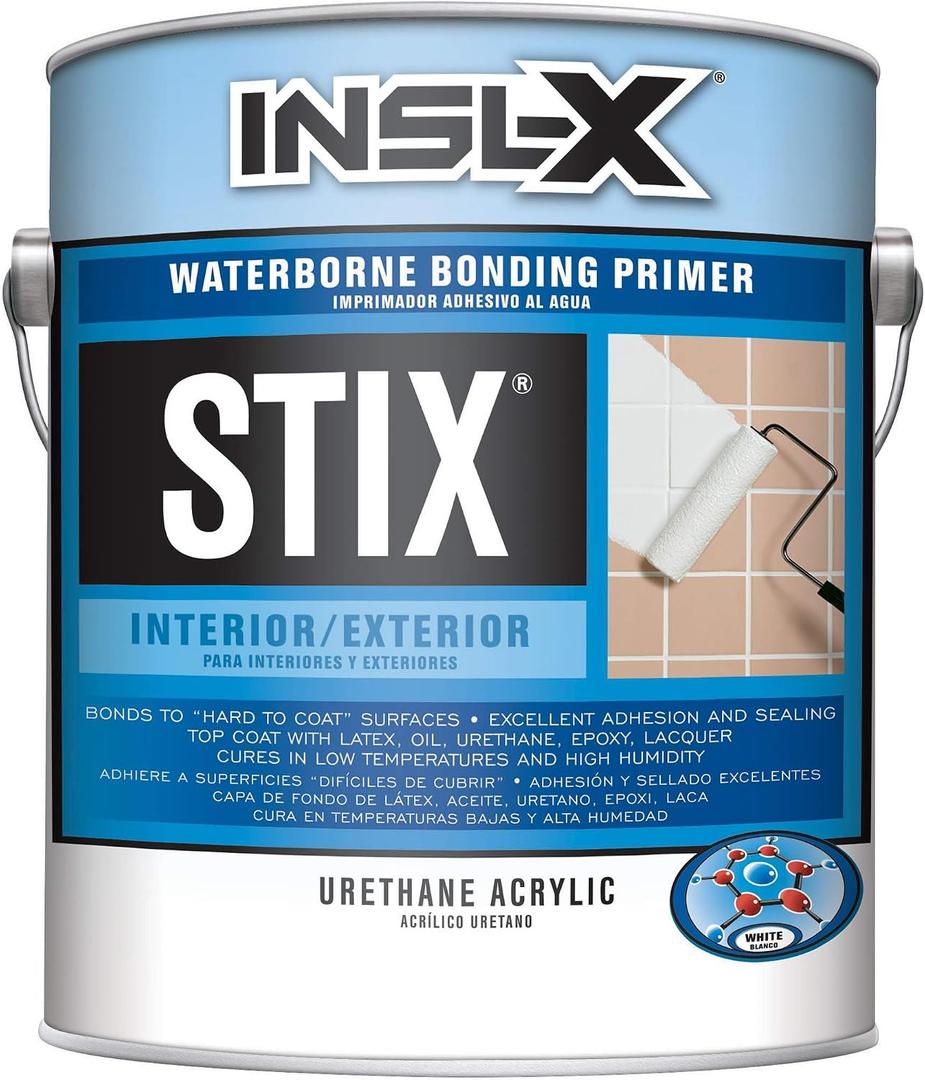 INSL-X SXA11009A-01 Stix Acrylic Waterborne Bonding Primer, 1 Gallon, White, 128 Fl Oz