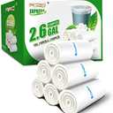 FORID Clear Small Trash Bags, 2.6 Gallon Garbage Bags, Wastebasket Bin Liners 330 Count Plastic Trash Bags for Bathroom Bedroom Office Garbage Can 10 Liters - Durable & Thick Trash Bag