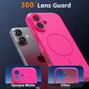 3 x Magnetic for iPhone 17 Case, [Matte Solid Color] [Full Camera Protection] Protective Case for iPhone 17 - Hot Pink