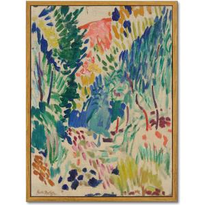 KBKBART Framed Canvas Wall Art, Vintage Abstract Matisse Wall Art Exhibition Posters for Room Aesthetic, Retro Colorful Gallery Art Prints, Classic Matisse Canvas Impressionist Painting Wall Decor for Bedroom Living Room, Cozy Home Decor, Bathroom, Gifts for Friends or Family (12"x16")