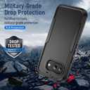 Warsia for Pixel 9a Case, with HD Screen Protector [Military Grade Drop Tested] Heavy-Duty Tough Rugged Shockproof Protective Case for Pixel 9a, Pink