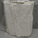 Dahey Over The Door Organizer Boho Nursery Storage Decor Closet Hanging Organizer with Tassels Decoration for Bedroom Nursery Bathroom Apartments Dorm Pantry, 4 Pockets, White (Medium)