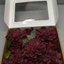 Ling's moment Artificial Flowers 9pcs Silk Dahlia 5.5"/4.5" Fake Flowers for DIY Wedding Craft Bouquets Centerpieces Arrangements Party Baby Shower Home Decorations (Burgundy)