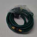 Outdoor Garden Hose No Kink: Flexible and Leakproof - 15 FT 1/2 Inch Water Hoses with GHT Fittings for Women (Green)