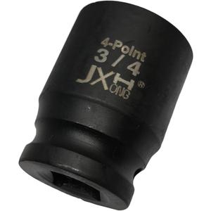 1/2" Drive 3/4" 4-Point Square Socket, Heat Treated Cr-V Alloy Steel