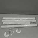Closet Rods for Hanging Clothes, 17 to 69 Inches Stepless Adjustable Metal Closet Rod, 1.3 Inches Heavy Duty Clothes Hanging Rod for Closet Wardrobes Laundry RV, White