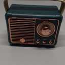 Retro Bluetooth Speaker, Portable Wireless Speaker with Crystal Clear Stereo Sound, Retro Decor for Bedroom Office Kitchen, Birthday Gifts Ideas for Women Men Teens (Green)