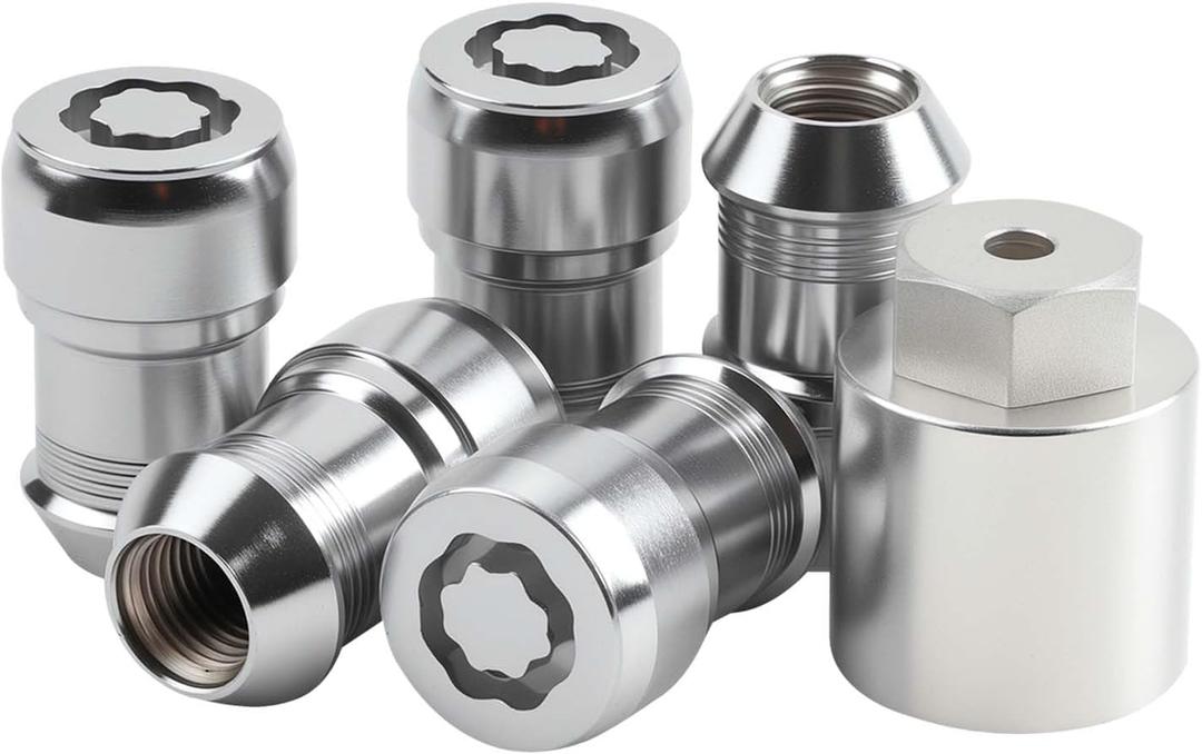 Wheel Lock Lug Nuts Replace 82215711 Compatible with Jeep Vehicle 2018-2024 Wrangler JL 2020-2024 Gladiator JT, Anti-Theft Security Locking Lug Nut Set