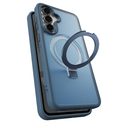 for Samsung Galaxy A36 / A56 Magnetic Phone Case with Kickstand, Compatible with Mag-Safe, Slim Shockproof Translucent Matte Mag-Stand Cover, Built in Kick Stand, Navy Blue