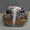 Aqua Elegante Spa Basket For Women - Deluxe Bath Set with Wash, Bubble Bath, Lotion, Salts, Body Scrub, Towel, Shower Puff, Bathbombs, Reusable Basket, Gifts for Mom, Wife, Her - Rose Oil & Orchid