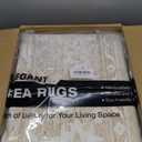 8x10 Area Rugs for Living Room, Stain Resistant Washable Rugs for Dining Room, Kitchen, Floral Vintage Non-Slip Thin Large Beige Rug