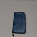 Phone Case for iPhone 14 6.1 inch Zipper Wallet Detachable Magnetic Cell Cover with Screen Protector Crossbody Lanyard Strap Bling Glitter Flip Credit iPhone14 5G i i-Phone i14 14Case Women Dark Green