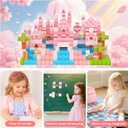 Magnetic Blocks, 100PCS Magnetic Tiles Building Blocks, Magnet Cubes STEM Sensory Game Toys Christmas Birthday Gifts for Kids Girls Age 3+ (Princess Castle)