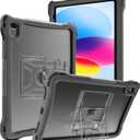 Brenthaven 360 Rugged iPad Case Fits ONLY Apple 11th Gen A16 & 10th Gen 2022 Drop Tested Cover - Gray